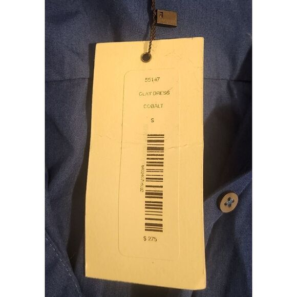 New Alix NYC Clay Poplin Shirt Dress in Cobalt Size Small - Picture 10 of 13